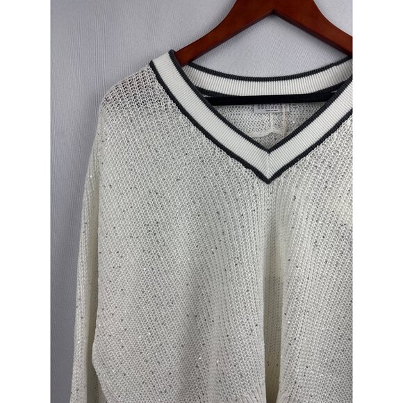 Brand New Women’s Brunello Cucinelli XS Cream Sweater with Silver Sparkles - Picture 4 of 8